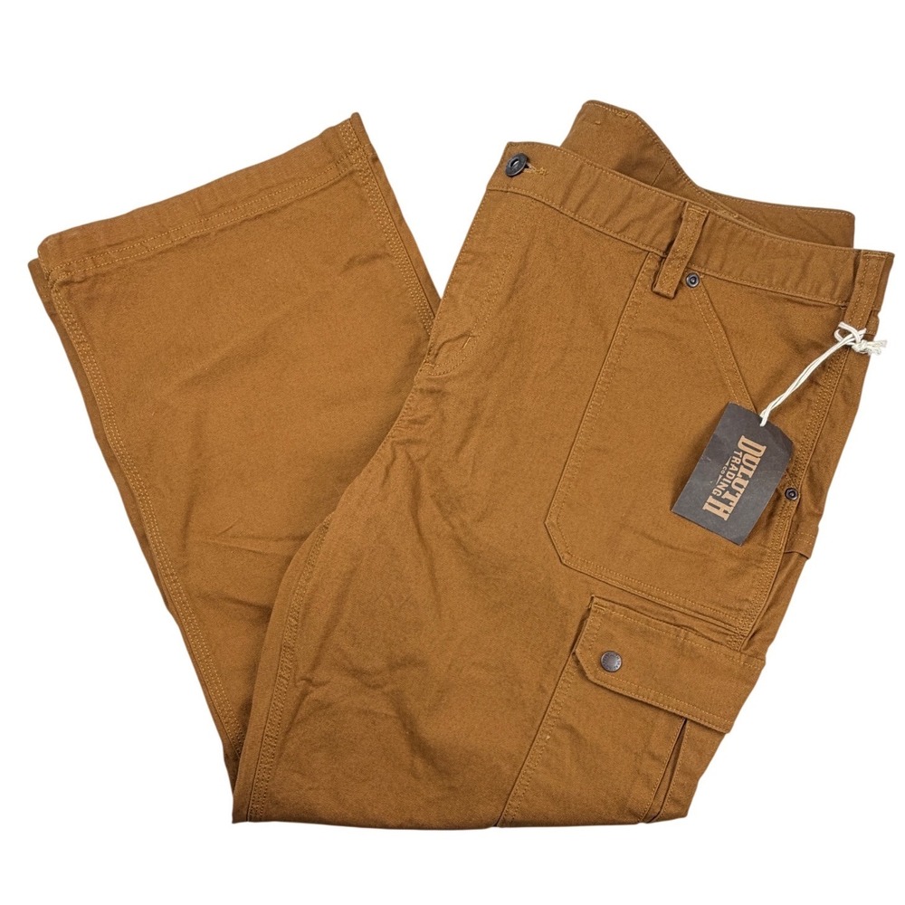 Duluth Trading Co Fire Hose Cargo Pants Brown 20x29 Cotton Spandex Work Trousers